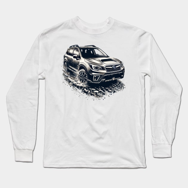 Subaru Forester Long Sleeve T-Shirt by Vehicles-Art